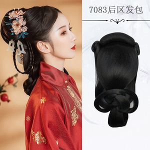 古风假发女手残党易固定汉服古装懒人插梳一体式后脑勺后区发包