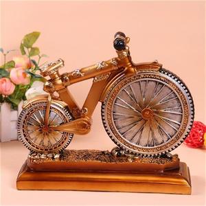 复古自行车时钟摆件 欧式家具装饰品创意客厅卧室钟表摆件