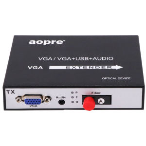 AOPRE欧柏互联高清HDMI/VGA音视频光端机DVI转光纤收发器加USB网