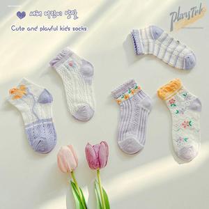 一两三周岁多女宝宝夏季薄款棉袜0-1到2-3-4岁半女童袜子儿童袜子