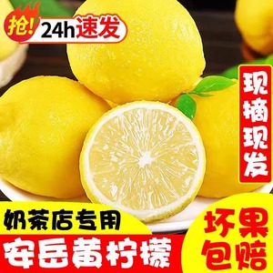 四川安岳黄柠檬新鲜水果皮薄当季整箱精选香水甜青柠檬小金桔包邮