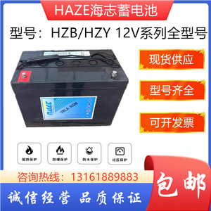HAZE美国海志蓄电池HZB12-100/12V100AH150/160/200HZY12-55/44AH