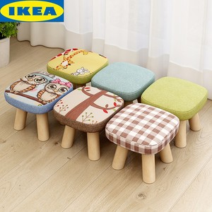 IKEA宜家小凳子时尚创意换鞋凳实木矮凳客厅布艺沙发凳圆凳坐墩小