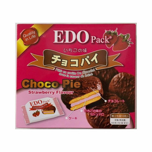 香港代购 韩国EDO Pack江户士多啤梨朱古力批独立包装10枚入300g