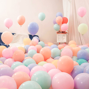 加厚马卡龙气球无毒儿童生日装饰场景布置汽球批发结婚房表白用品