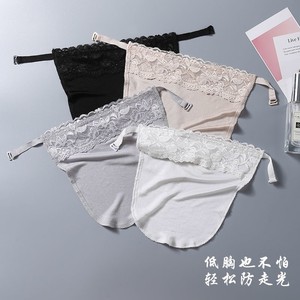 V领低领衣服防走光神器蕾丝抹胸一片式假领子女夏网红抖音同款