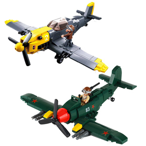 中国军事积木开智二战之魂战斗飞机军车坦克男孩子益智力拼装玩具