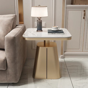 新款轻奢岩板沙发边几小茶几简约现代客厅方几创意角几可移动桌子