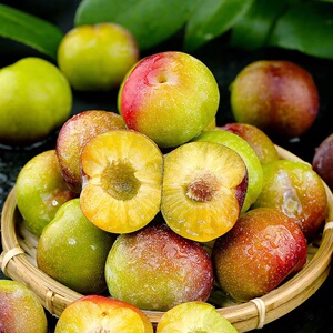 四川茵红李子新鲜5斤半边红当季水果三华蜂糖脱骨钱排半边茵红李