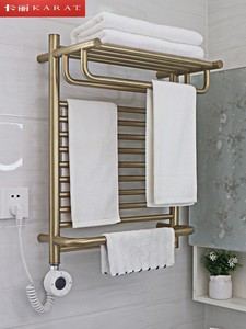 科勒卡丽电热毛巾架拉丝金色不锈钢浴巾发热架家用卫生间烘干架碳