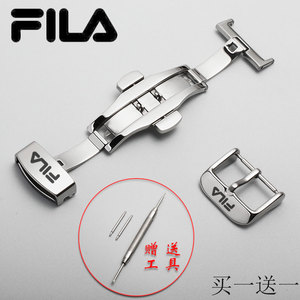 FILA斐乐手表扣针扣不锈钢果冻渐变6066男女士皮带硅胶扣配件20mm