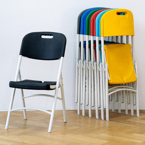 可折叠椅子便携家用靠背塑料餐椅简易凳子摆摊椅培训办公椅电脑椅