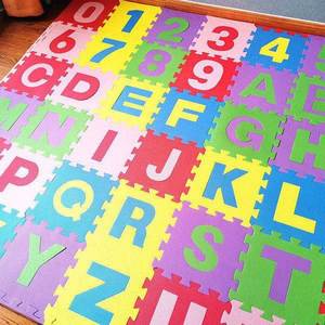 数字字母拼图泡沫地垫儿童宝宝爬行垫卧室拼接铺地板海绵垫子家用