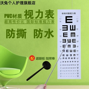 视力测试表国际标准医用家用对数灯箱挂图近视测眼睛仪器墙贴儿童