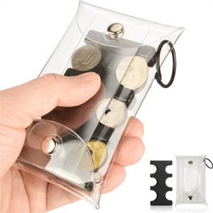 日韩硬币器透明小包 硬币分类塑料盒pvc收纳套 DIY手工钉扣包