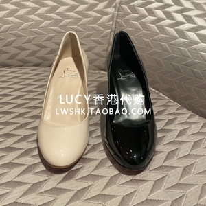 希希正品代购 Christian Louboutin FW23秋冬 纯色漆皮高跟鞋单鞋