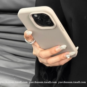 月纯岩石灰色适用15手机壳液态硅胶苹果iPhone14promax时尚纯色女12/11全包防摔保护套14pro潮牌新款13高级感