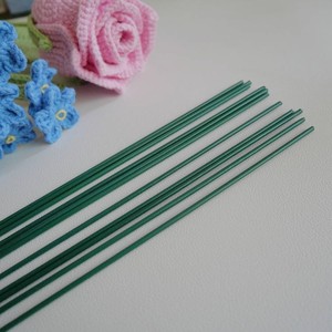 2号40花杆24号胶包绿细铁丝手工制作材料编织玫瑰花朵辅料配