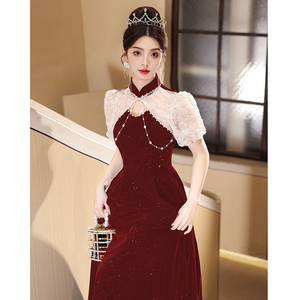 新中式敬酒服2024新款新娘结婚高级感订婚宴礼服裙女红色婚服夏季