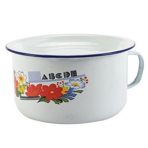 老式搪瓷饭缸饭盆饭盒怀旧经典搪瓷碗学生泡面碗带把带盖搪瓷茶杯