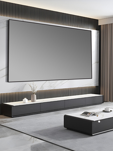 纳米4k高清白软抗光灰软金属银黑钛晶幕布壁挂家用超高清投影幕布