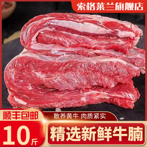 10斤原切牛肉新鲜牛腩肉鲜切整块牛腩生鲜牛排牛肋条冷冻商用1斤