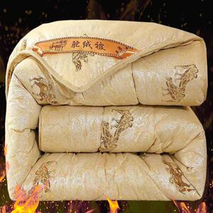 冬季至尊阿拉善驼绒被加厚保暖被子冬被驼毛被8斤双人春秋被10斤