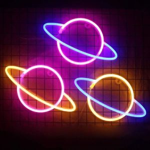 Colorful LED Neon Lamp Elliptical Banana Neon Sign Pink