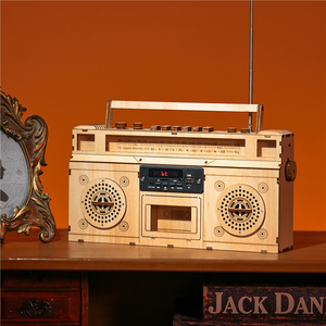 怀旧版复古木制收音机音箱一体机高端FM多功能蓝牙可插卡wifi网络