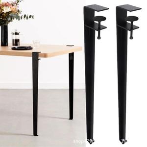 免打孔桌腿金属支架桌脚可移动升降桌子铁艺支撑腿支撑架方桌支架