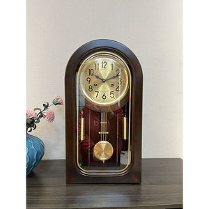 纯铜机械机芯可座可挂钟表整点报时上链条新中式大号摆钟座钟台钟