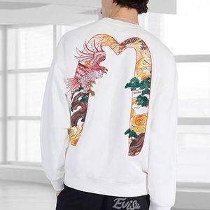 日本代购evisu福神印花飞鹰大m秋冬圆领长袖男女休闲宽松卫衣潮流