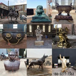 大型铸铜人物动物雕塑雕像定制狮子铜鼎铜缸孔子校园民俗雕塑小品