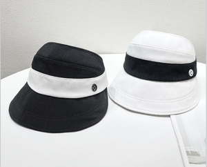 新款高尔夫女士帽子遮阳帽 夏季太阳帽GOLF户外运动空顶帽黑白2色
