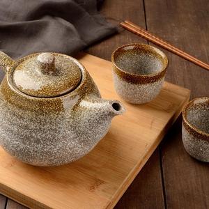 老式复古带把土壶陶土茶壶瓷陶瓷土陶柴火套装茶具家用怀旧单陶茶