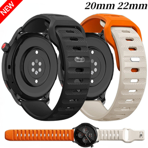 适用于22mm 20mm华为手表4/4Pro Watch 3/GT3-4 拼色硅胶腕带表带