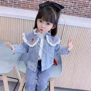 韩系新款童装中式秋季2024女童新款春秋儿童牛仔外套潮流公主风时