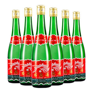 【多人团】西凤酒 口粮酒 绿瓶 55度光瓶 500ml*6瓶
