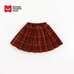 巴拉巴拉郝叔童品kkSD3435女童格子半裙冬季韩版儿童学院风宝童装