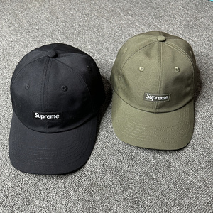 22FW Supreme linen6- Panel 小标刺绣棒球帽户外露营帽子男女款