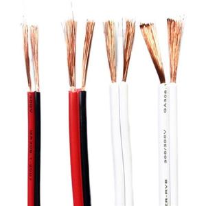 红黑线细电线软线2芯平行电源线双并喇叭线白色0.5一平方双色铜线