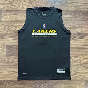 NBA湖人勇士快船队背心詹姆斯球员版T恤篮球速干款无袖训练热身服
