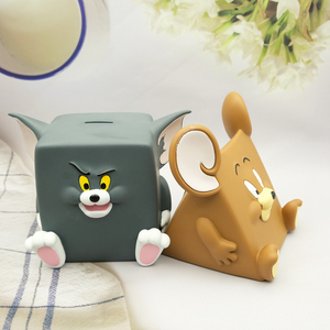猫和老鼠电视柜桌面装饰小摆件儿童创意存钱罐宝宝家用零钱收纳盒