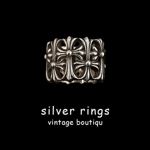 chrome hearts克罗心墓葬十字架925银复古戒指情侣对戒潮流嘻哈