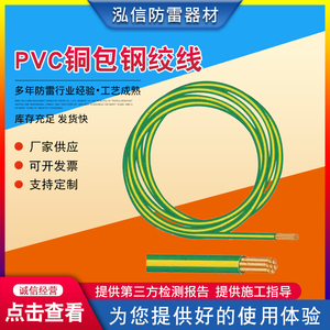PVC铜包钢绞线绝缘皮铜包钢绞线PVC皮铜包钢接地绞线水平接地母线