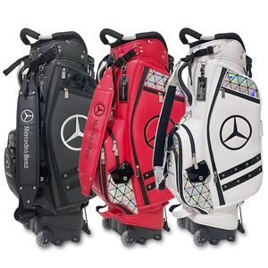 高尔夫球包带轮拉杆包PU防水支架包男女通用Mercedes-BenZ球杆包