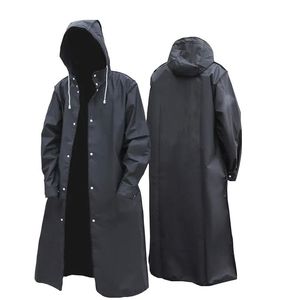 Men's hooded waterproof long raincoat男式连帽防水长款雨衣