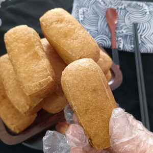 安徽枞阳特产湿生腐干生腐油炸豆腐泡生付枞阳发货真空包装500g