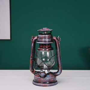复古老式玻璃煤油灯马灯年代怀旧老物件民国道具小卖部装饰品
