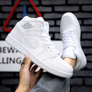 正品aj男鞋高帮纯原空军一号男款af1篮球板鞋1黑棕倒钩女鞋子莆田